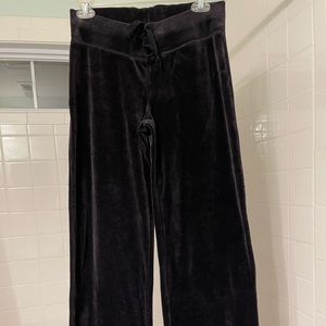 Authentic Vintage Route 66 wide leg black velour sweat pants size S